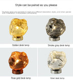 Lampe de table créative en verre et pierre de lave pour la décoration de la chambre