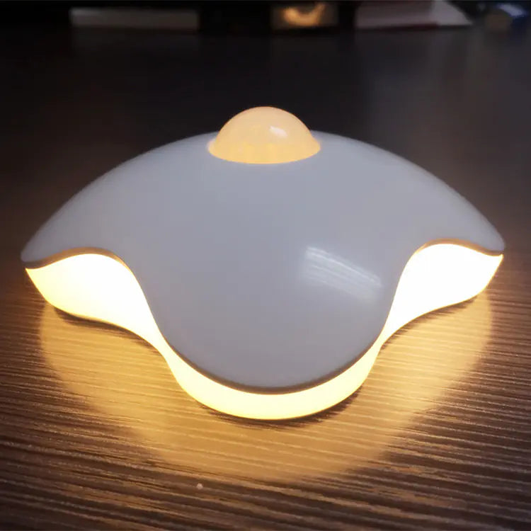 Veilleuse LED en forme de trèfle avec détecteur de mouvement (rechargeable)
