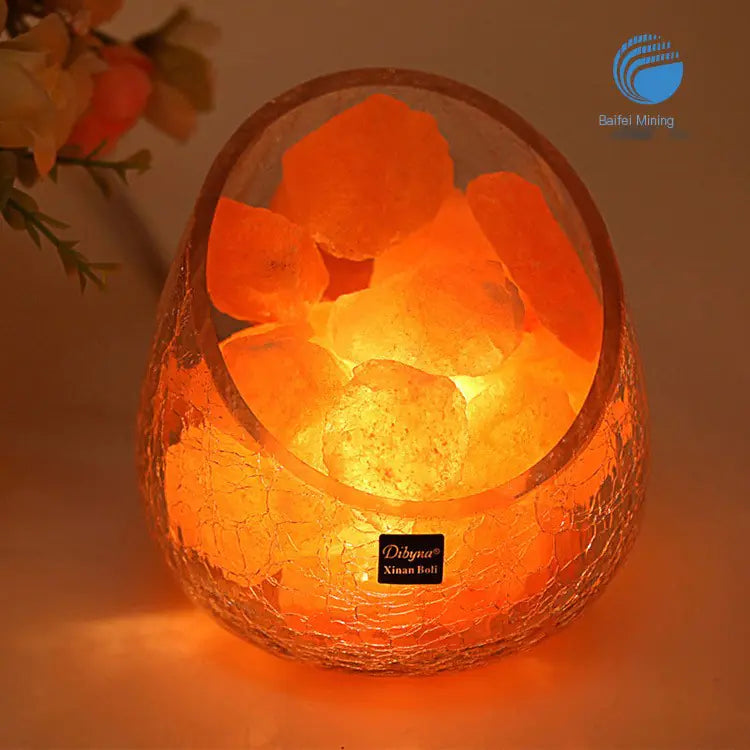 Lampe de sel cristalline au design créatif et variateur intégré