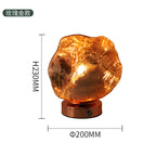 Lampe de table créative en verre et pierre de lave pour la décoration de la chambre