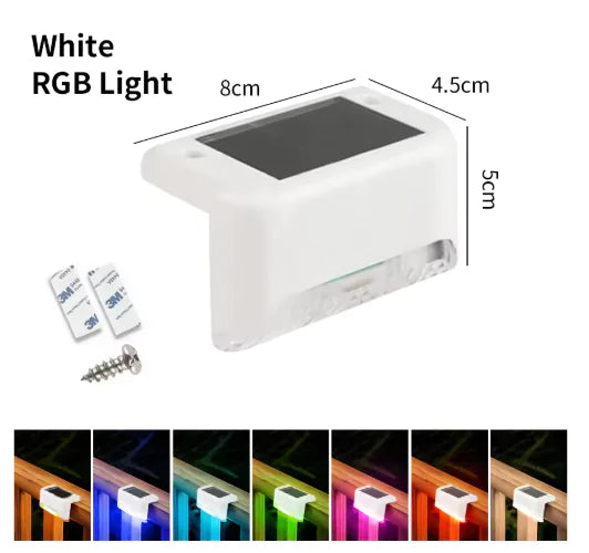 Lampe d'escalier solaire LED étanche (unité simple)