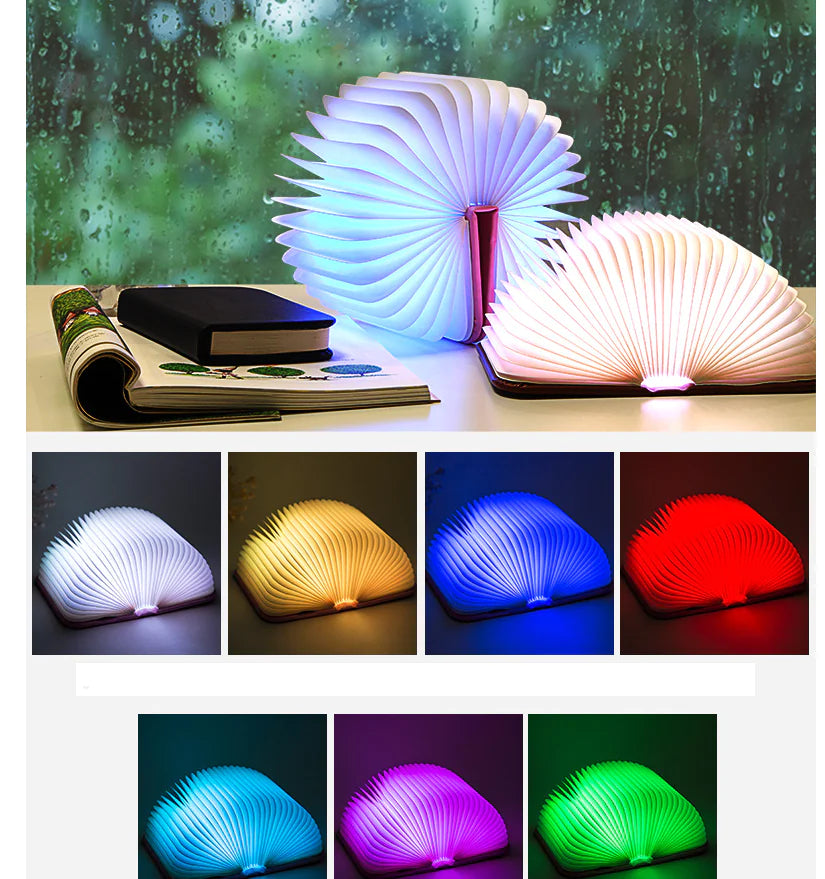 Lampe de lecture LED pliable avec design rechargeable coloré